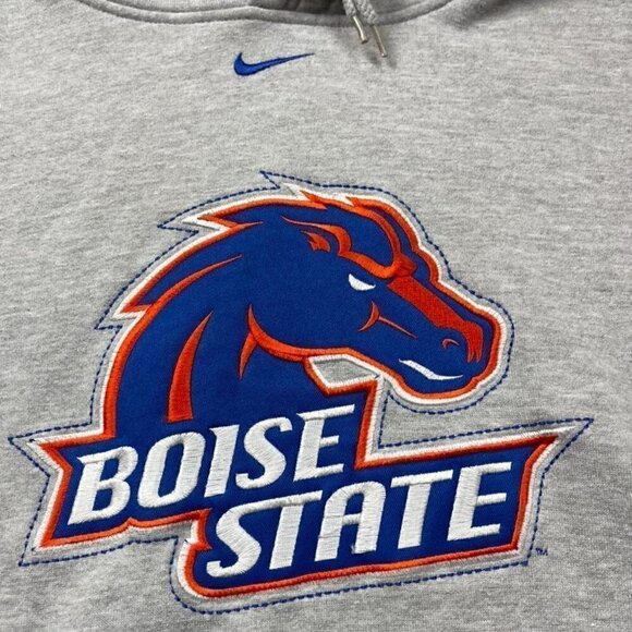 Vintage Nike center check hoodie sweatshirt Boise state broncos - Picture 2 of 5